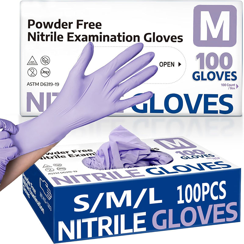 Nitrile Mechanic Glove - Guanti monouso in nitrile viola 10/20/50/100