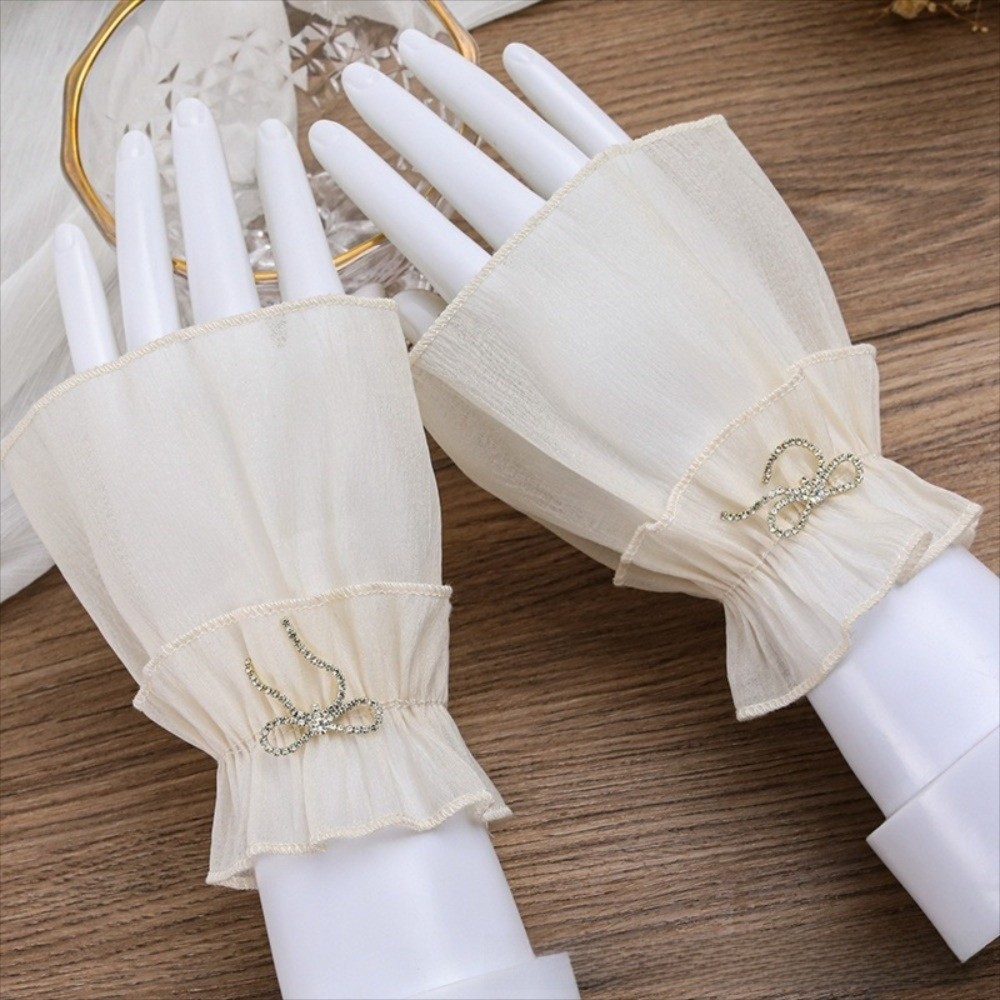 Fingerless Glove Knit - Guanti Senza Dita con Polsini Plissettati