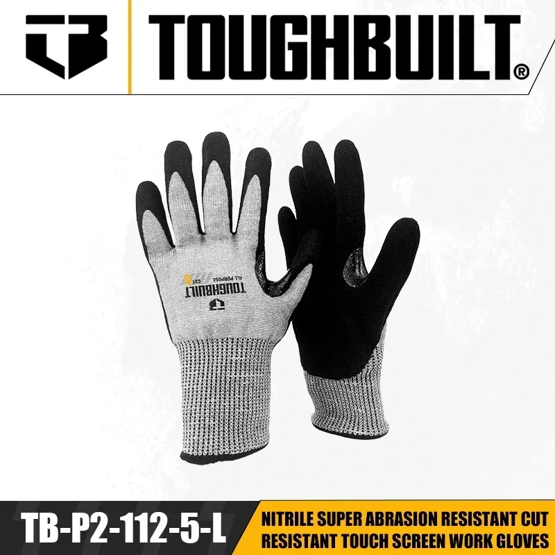 Nitrile Mechanic Glove - TOUGHBUILT TB-P2-112-5-L Guanti da lavoro touch