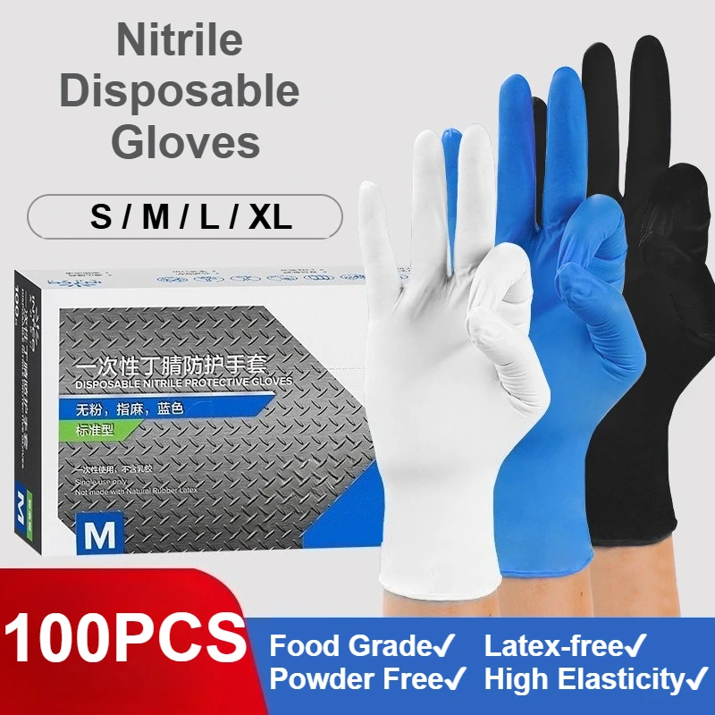 Exam Glove Nitrile - 100 Pezzi Guanti Monouso in Nitrile