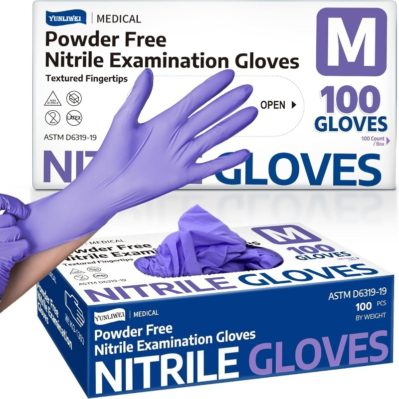 Exam Glove Nitrile - Guanti Monouso in Nitrile Viola, Guanti