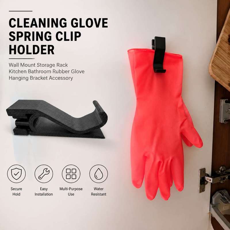 Rubber Glove Cleaning - Supporto a molla da parete per