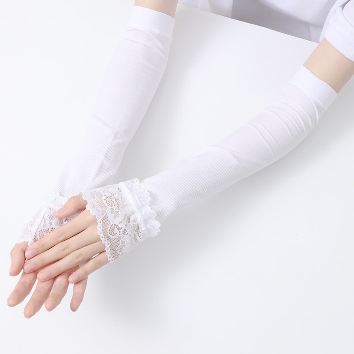 Fingerless Glove Knit - Guanti Lunghi Elastici Senza Dita per