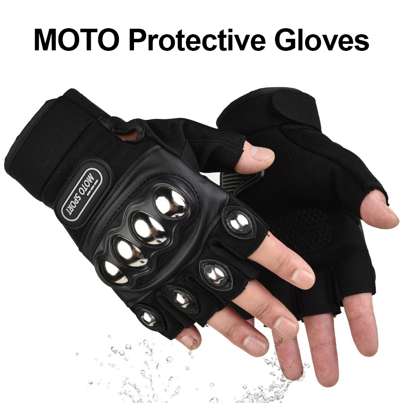 Motorcycle Glove Knuckle - Guanti da Moto per Uomo, Tattici,