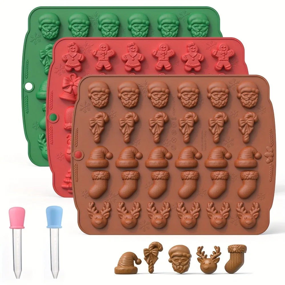 Oven Mitt Silicone - Stampo per cioccolato in silicone natalizio,