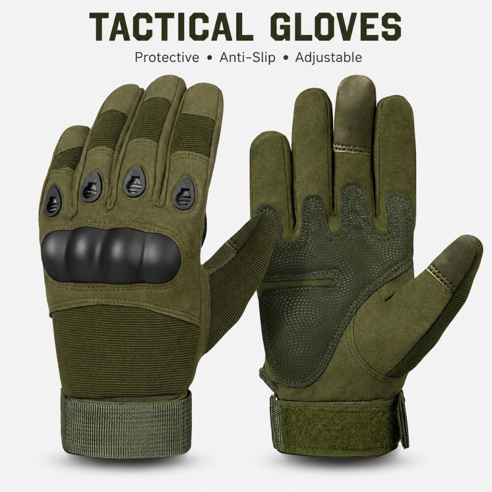 Motorcycle Glove Knuckle - Guanti Tattici Integrali con Nocche Rinforzate,