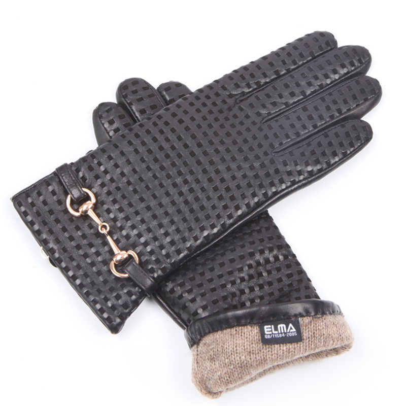 Wool Glove Lined - Guanti da donna in vera pelle