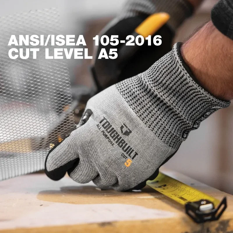 Cut Resistant Glove - ToughBuilt TB-P2-112-5-L Nitrile Super Resistente all'abrasione