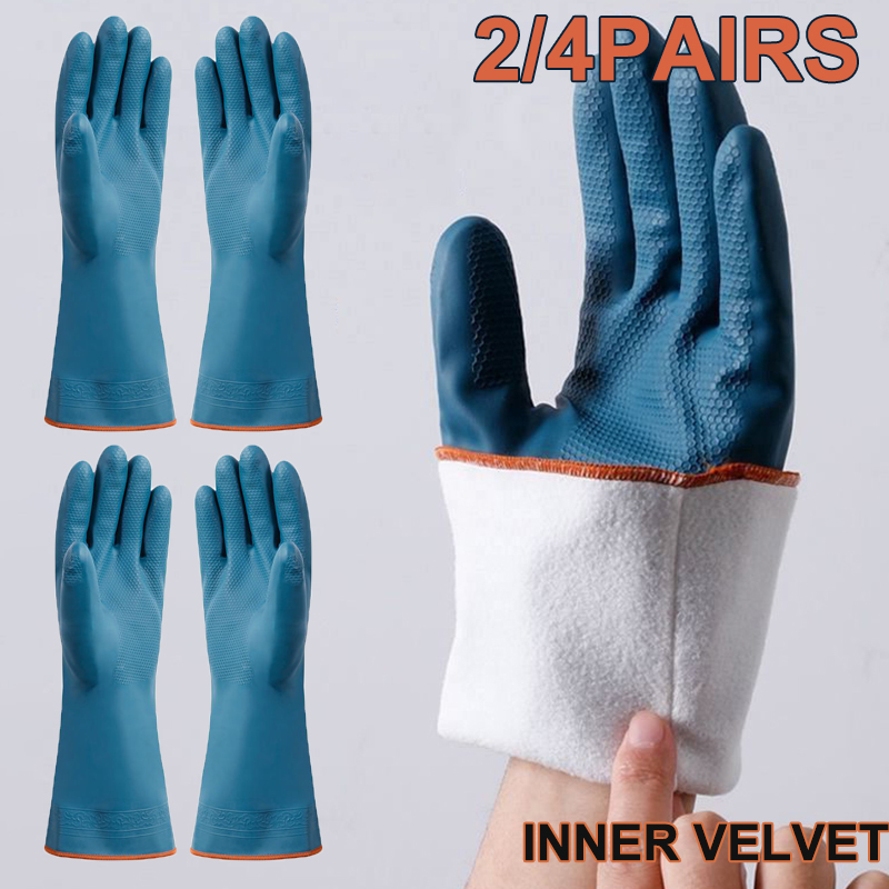 Rubber Glove Cleaning - 2/4 paia di guanti impermeabili con