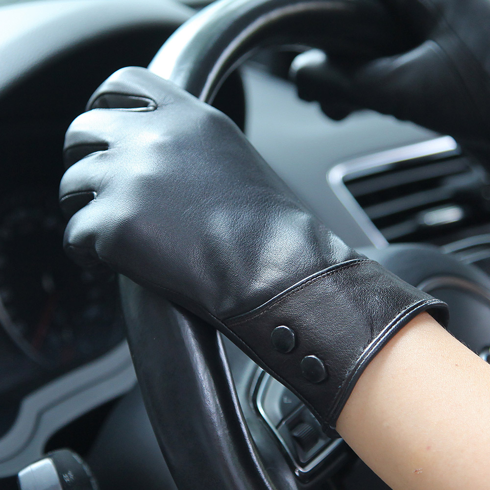 Guanti in vera pelle nera moda - Wool Glove Lined recensione e prezzo