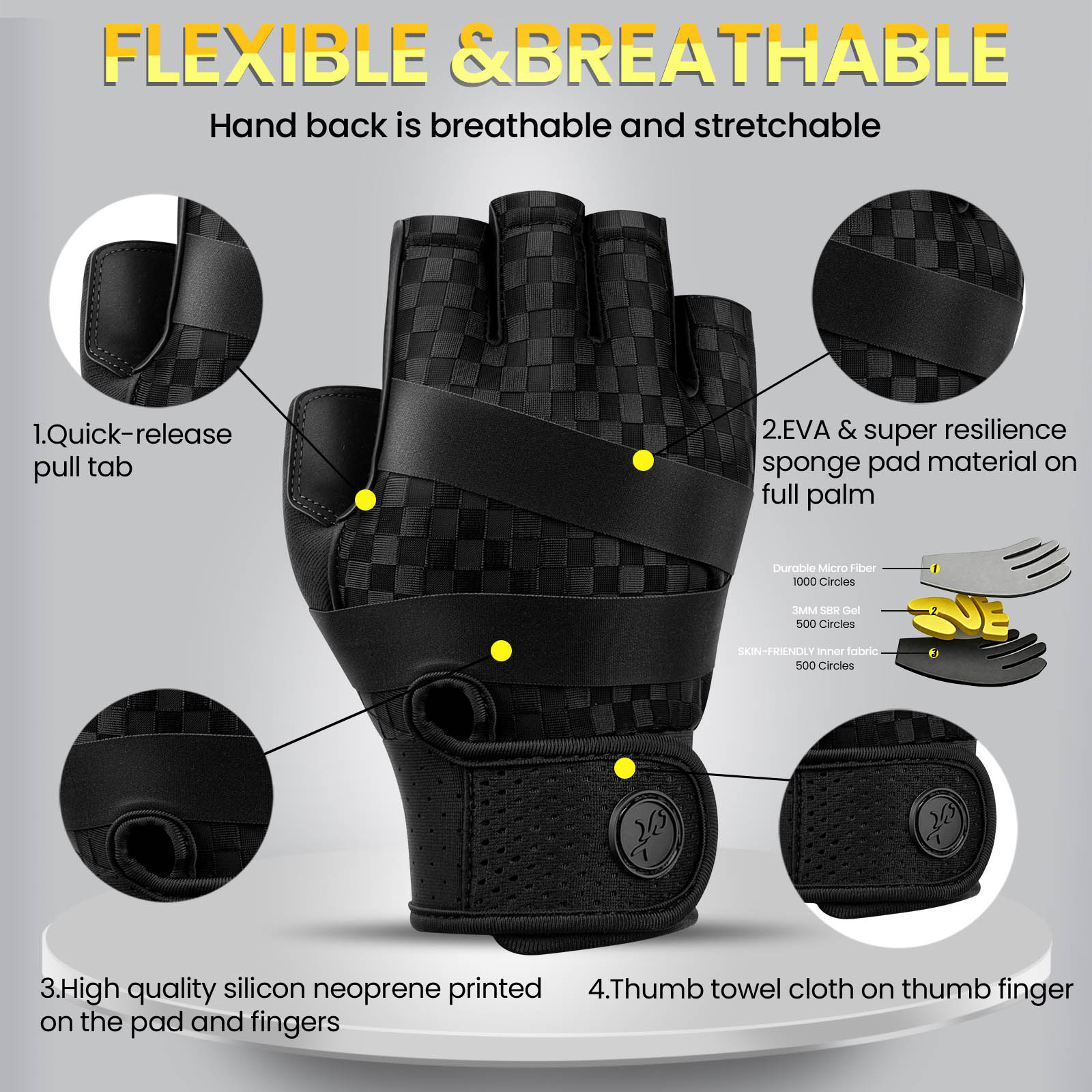Guanti da Palestra per Uomo, M - Workout Glove Gym recensione e prezzo
