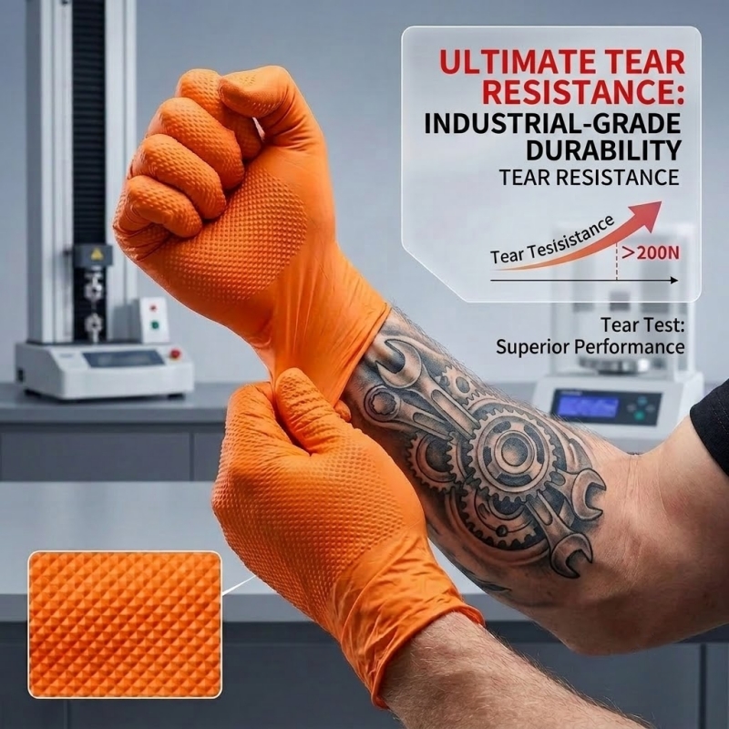 Guanti in Nitrile Arancioni Re - Nitrile Mechanic Glove recensione e prezzo