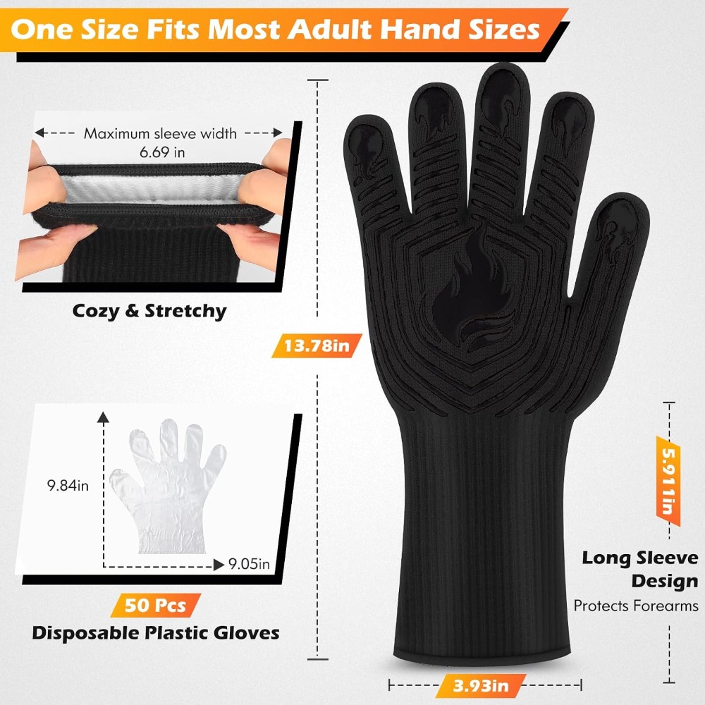 Guanti per Barbecue, 1472 ° Gu - Oven Mitt Silicone recensione e prezzo