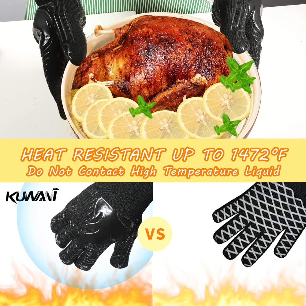 Guanti per Barbecue, 1472 ° Gu - Oven Mitt Silicone recensione e prezzo